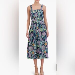NWT Eliza J Floral Cotton Midi Sundress Size 6